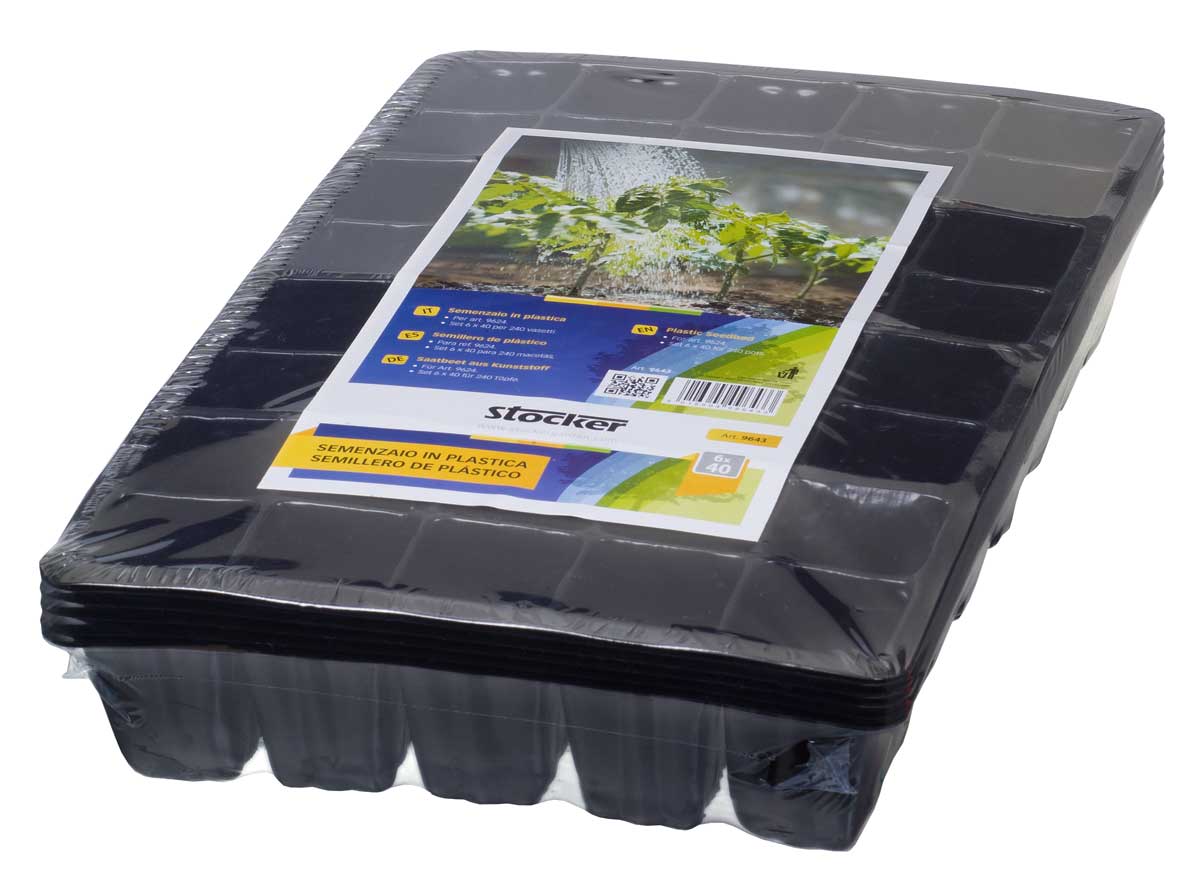 Stocker PLASTIC SEEDLING 40 HOLES - Replacement for Art.9624 - 6 trays