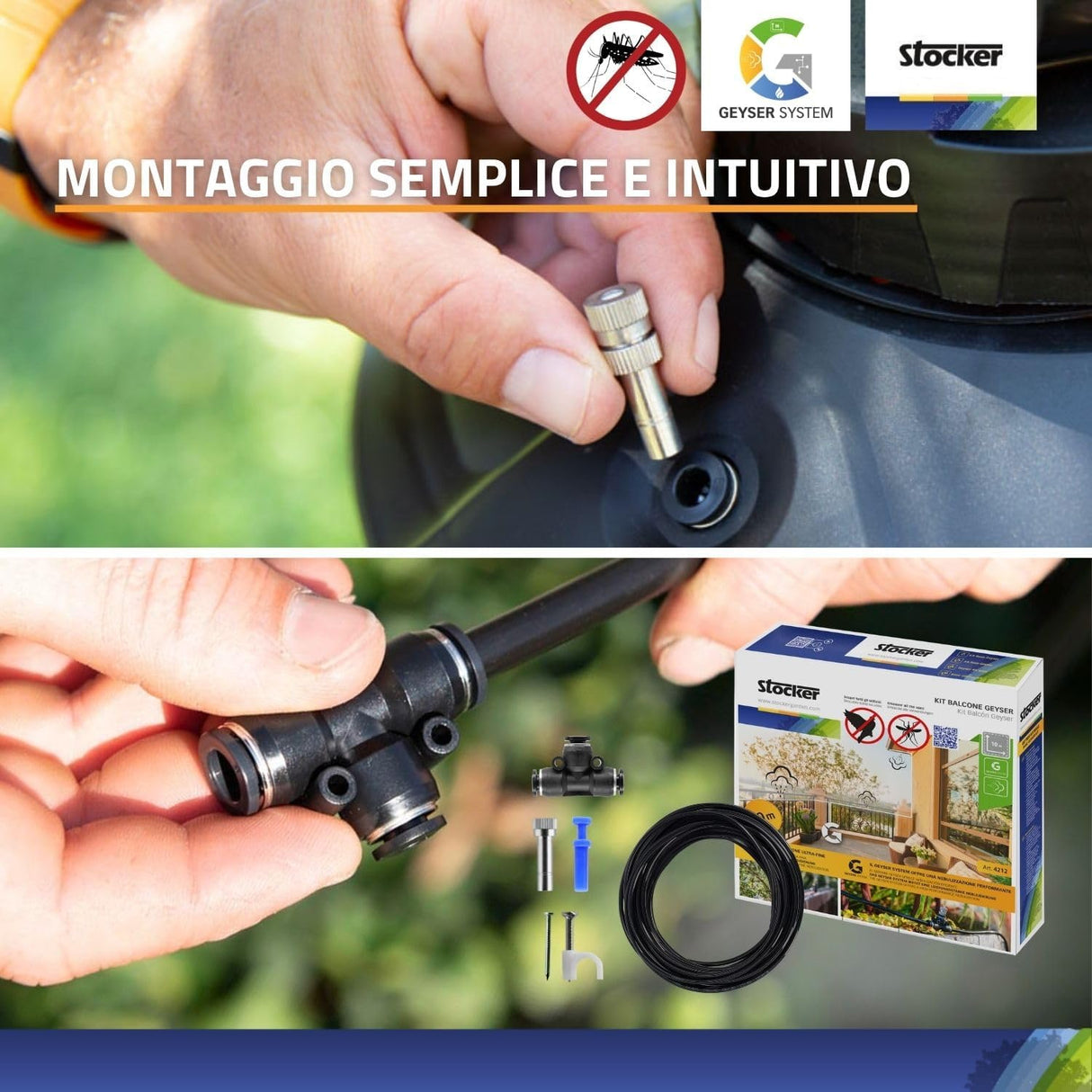 Kit Geyser Nebulizzatore Portatile 2 litri con disabituante anti-zanzare