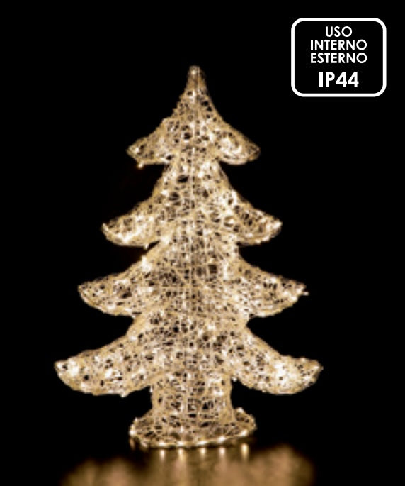 Albero luminoso 360 LED da interno/esterno bianco - luce calda 63 x 20 x 83 h cm