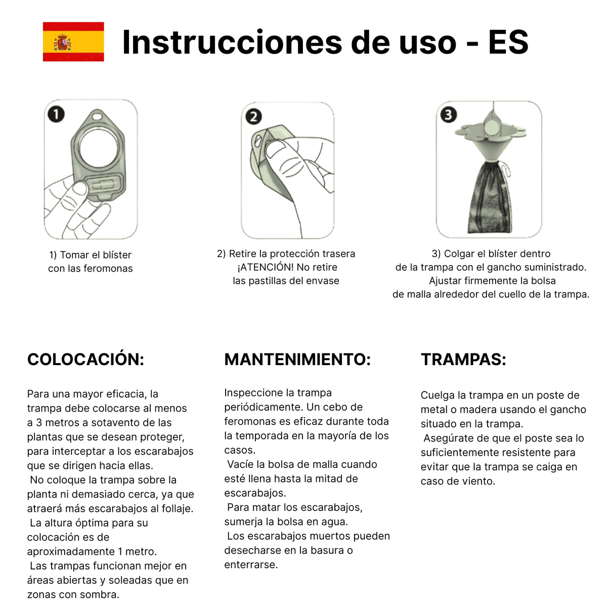 Trappola Popillia Japonica con Feromone Booster – Kit Biologico per 500 m² con 2 Sacchi di Raccolta