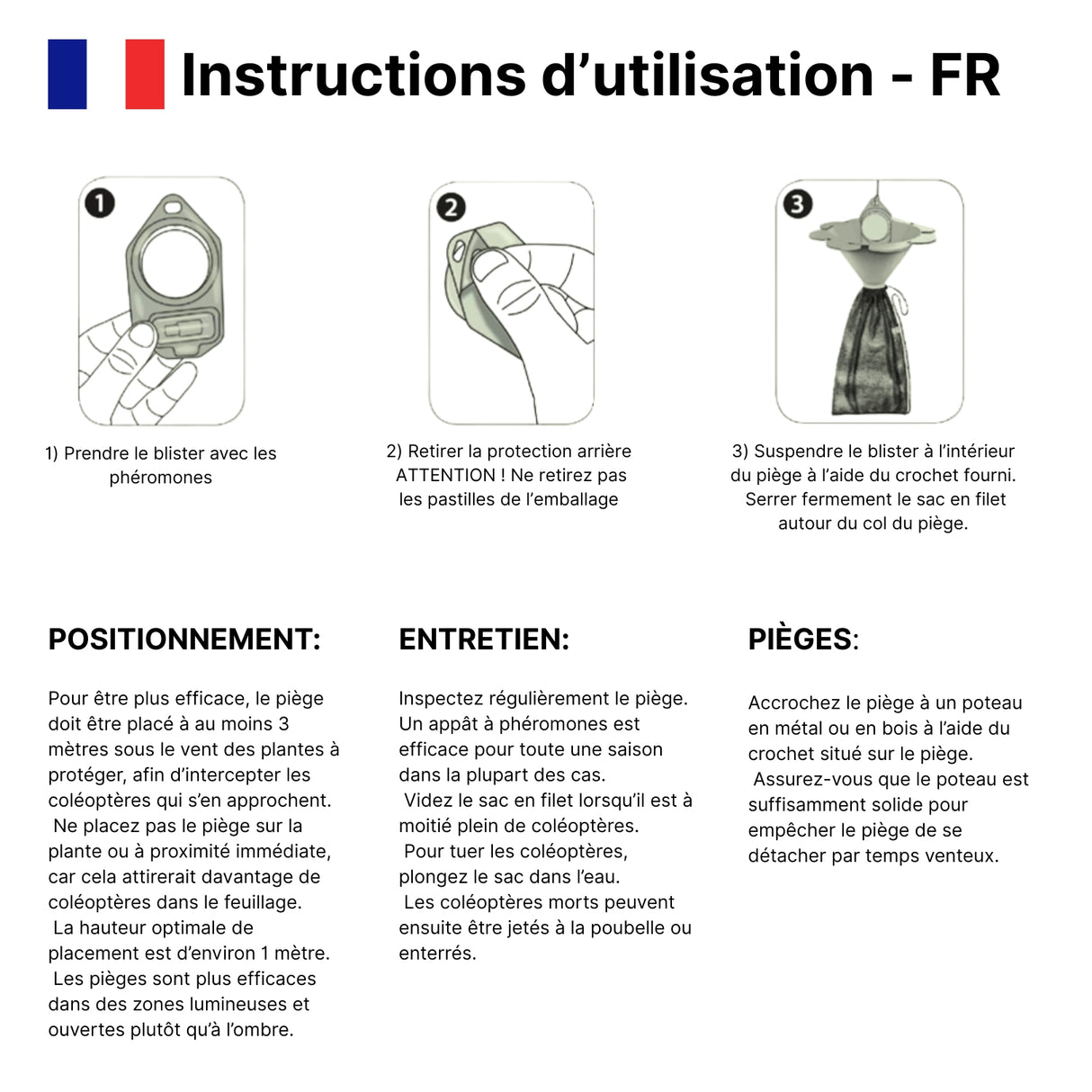 Trappola Popillia Japonica con Feromone Booster – Kit Biologico per 500 m² con 2 Sacchi di Raccolta