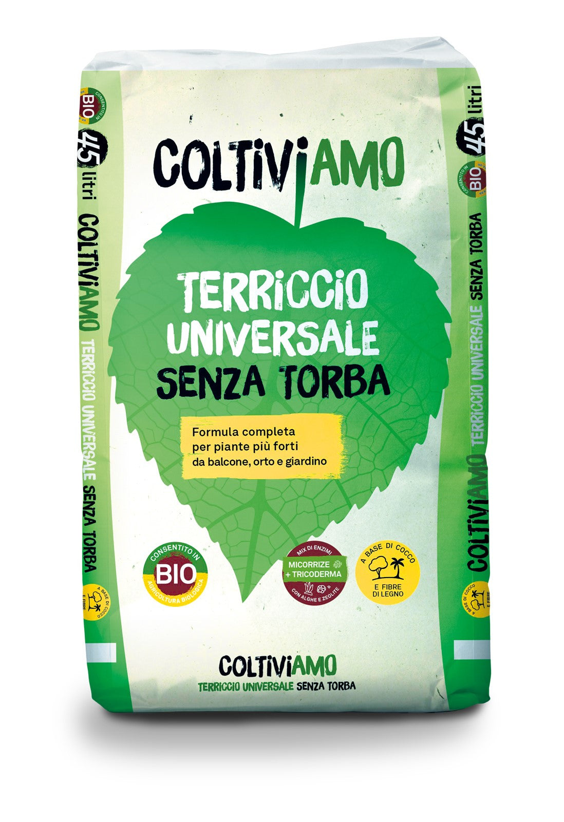 Terriccio Universale Bio compost e fibre vegetali - 2 formati disponibili