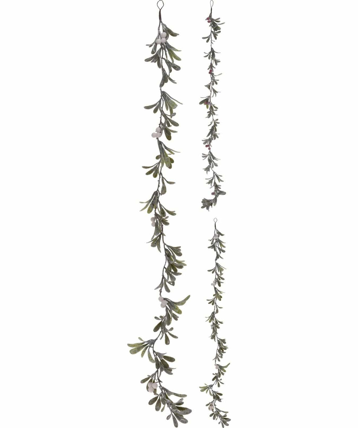 Ghirlanda decorativa con foglie e bacche bianche - lunghezza 100 cm Koopman