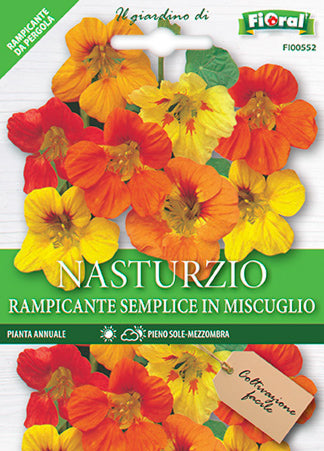 Semi Nasturzio Rampicante Semplice In Miscuglio Fioral