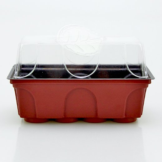 Coperchio per il kit di avviamento semi per contenere 8 tavolette Jiffy o di cocco.