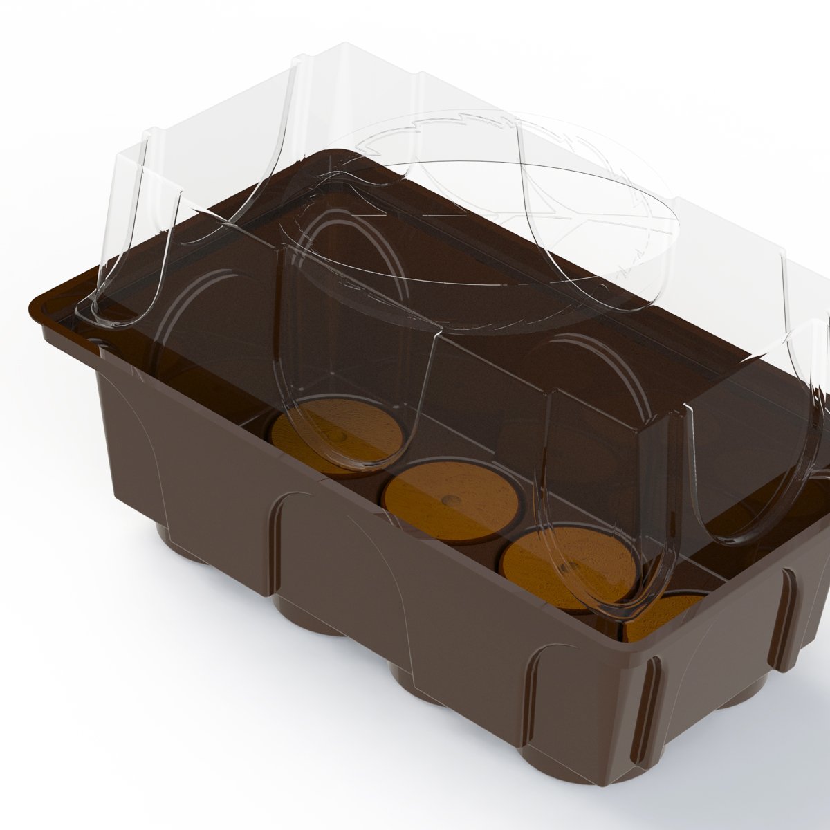 Coperchio per il kit di avviamento semi per contenere 8 tavolette Jiffy o di cocco.