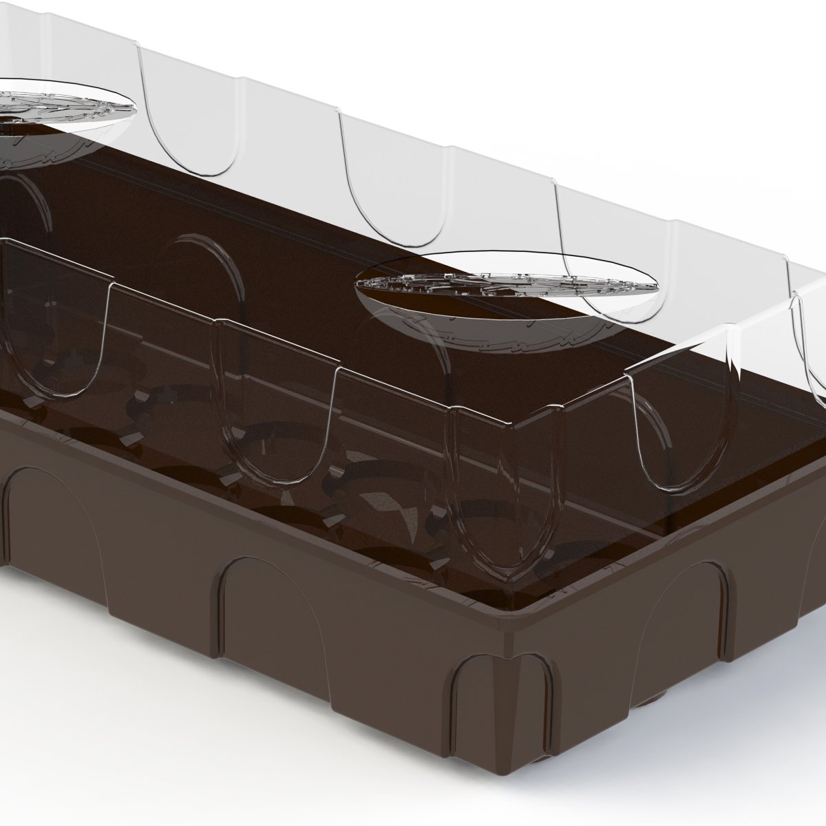 Base del kit di avviamento per semi per contenere 24 tablet Jiffy o coco.