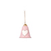 Vacchetti Cuore Decorazione da appendere in metallo a forma di campana rosa, due modelli cm.10 x 8 h (3818806)