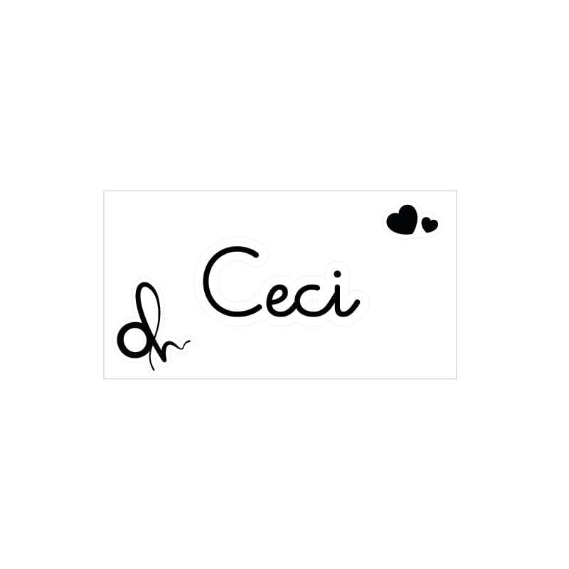 Etichetta adesiva con scritta Ceci cm.3,5x1,5h. | OlimpiaHome. (3818840)