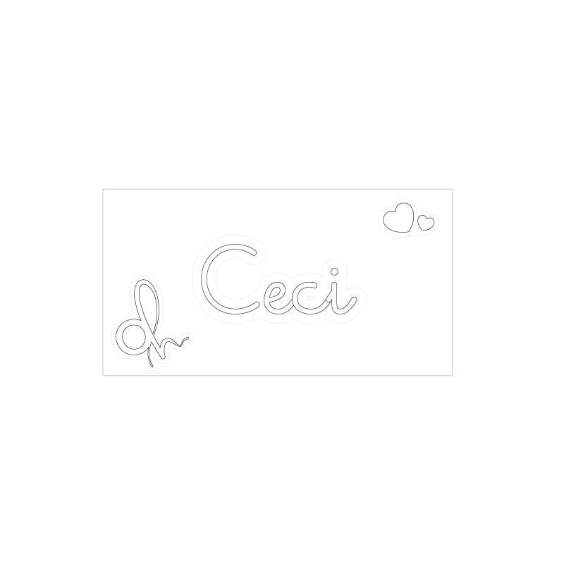 OH Organizer Bianco Etichetta adesiva con scritta Ceci cm.3,5x1,5h. (3818842)