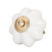 Clayre & Eef Bianco Pomello per porta rotondo in ceramica vintage, due colori cm.5x5h (3819105)