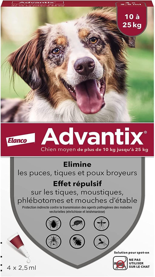 Advantix Spot On da 10 a 25 kg - 4 pipette - Bayer Bayer Pet Care (2491724)