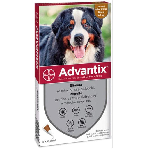Advantix Spot On da 40 a 60 kg - 4 pipette - Bayer Bayer Pet Care (2491726)