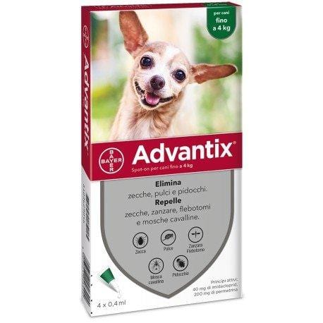 Advantix Spot On fino a 4 kg - 4 pipette - Bayer Bayer Pet Care (2491728)