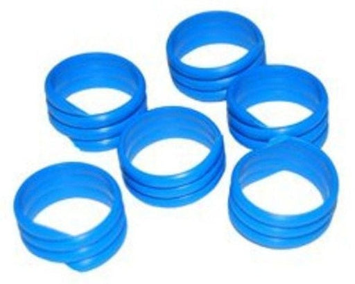 Anelli Plastica spirale zampe Piccioni - Diam 10 mm Azzurro / 10 Pz. MillStore (2491810)
