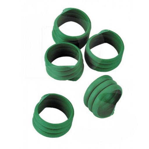 Anelli Plastica spirale zampe Piccioni - Diam 10 mm Verde / 10 Pz. MillStore (2491812)