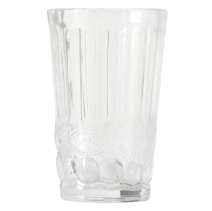 Bicchiere in Vetro Decò Bianco / Righe Millstore.it (2559440)