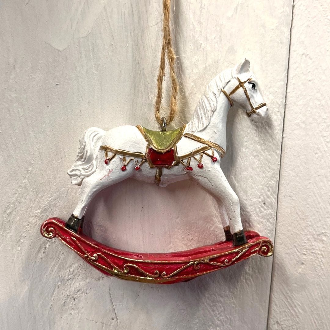 Cavallino a dondolo da appendere - Decorazione natalizia Dondolo Rosso MillStore (2492576)