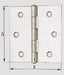 Cerniera quadra zin.a.121 mm. 40 po Aldeghi Luigi (2492711)