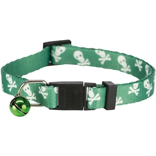Collare rock con teschi e campanello per gattini in nylon- Trixie Verde Trixie (2493078)
