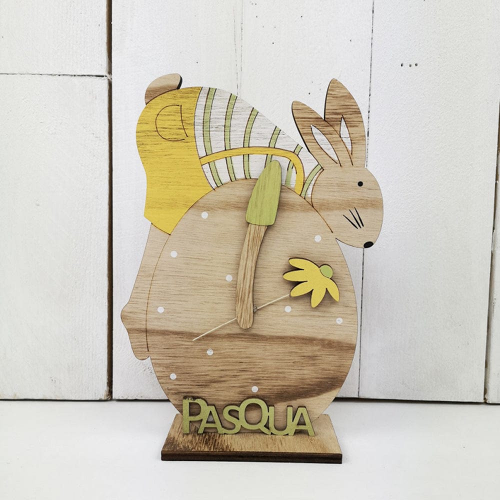 Coniglietto su Uovo con fiore - Decorazione Pasquale Art From Italy (2566416)
