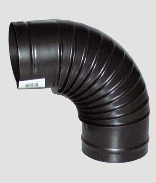 Curva Chiusa a 90° Lamiera Porcellanata Nero Opaco - Diametro 12 cm Smalbo (2493484)
