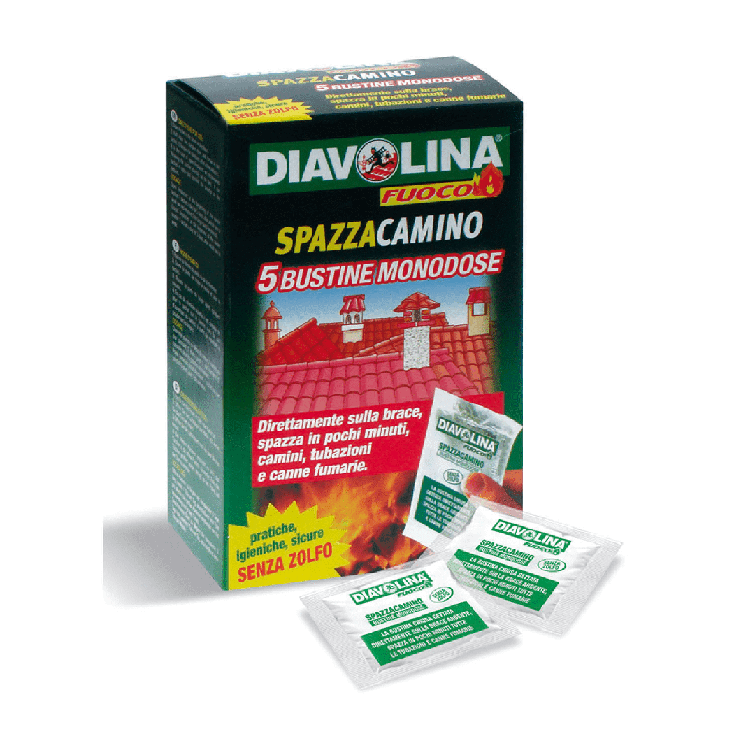 Diavolina Spazzacamino - 5 bustine da 50 gr Diavolina Fuoco (2493548)