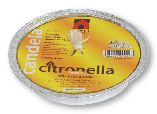 Fiaccola da esterno alla Citronella - vaschetta in alluminio Cereria Artigiana Umbra (2493984)