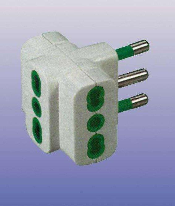 FME Fanton Adattatore Multiplo con Spina 16A+T e 3 Prese 2P+T 16A Bipasso Fanton (2494144)