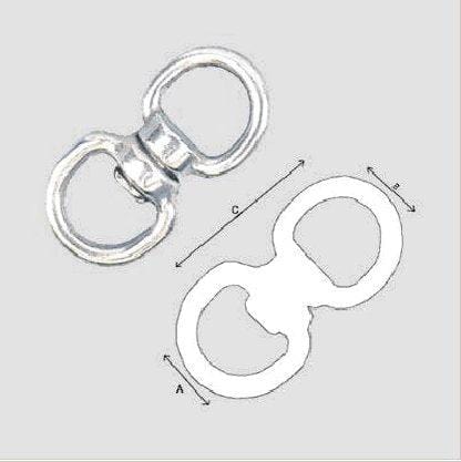 Girello Ottone Nichelato 16 x 16 mm MillStore (2494402)