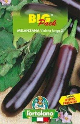 L'Ortolano MELANZANA VIOLETTA LUNGA 3 BIG PACK - Sementi in bustina per orto L'Ortolano (2495029)