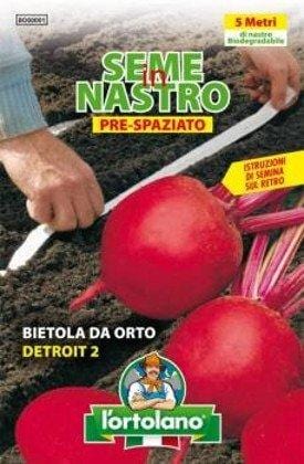 L'Ortolano Seme in Nastro BIETOLA DA ORTO DETROIT 2 busta semi prespaziati L'Ortolano (2495043)