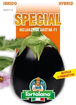 Melanzana tonda ovale nera Aretha F1 Ibrido Special - L'Ortolano L'Ortolano (2495587)