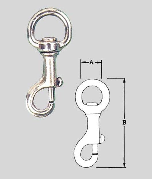 Moschettone Pressofuso Ottone Nichelato - Misura 3-4 MillStore (2495805)