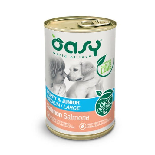 Oasy Mono Proteico Puppy & Junior - Umido per Cuccioli 400 gr / Salmone Oasy (2496207)