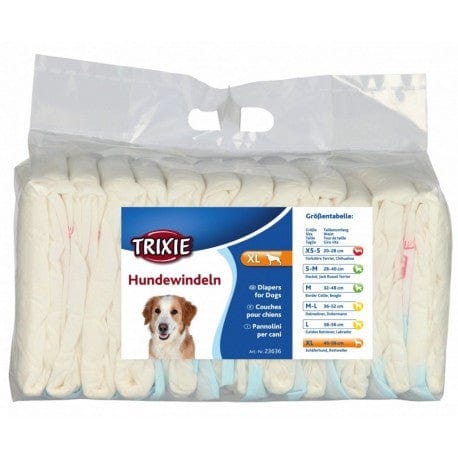 Pannolini per Cani femmine - 12 pezzi - Trixie Bianco / XL Trixie (2496551)