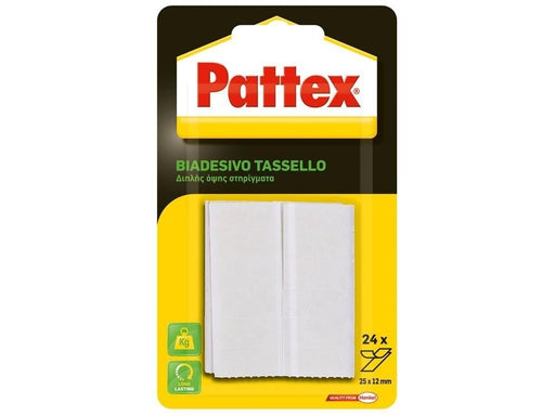 Pattex Biadesivo a Tassello - 24 strisce 25 x 12 mm Pattex (2496620)