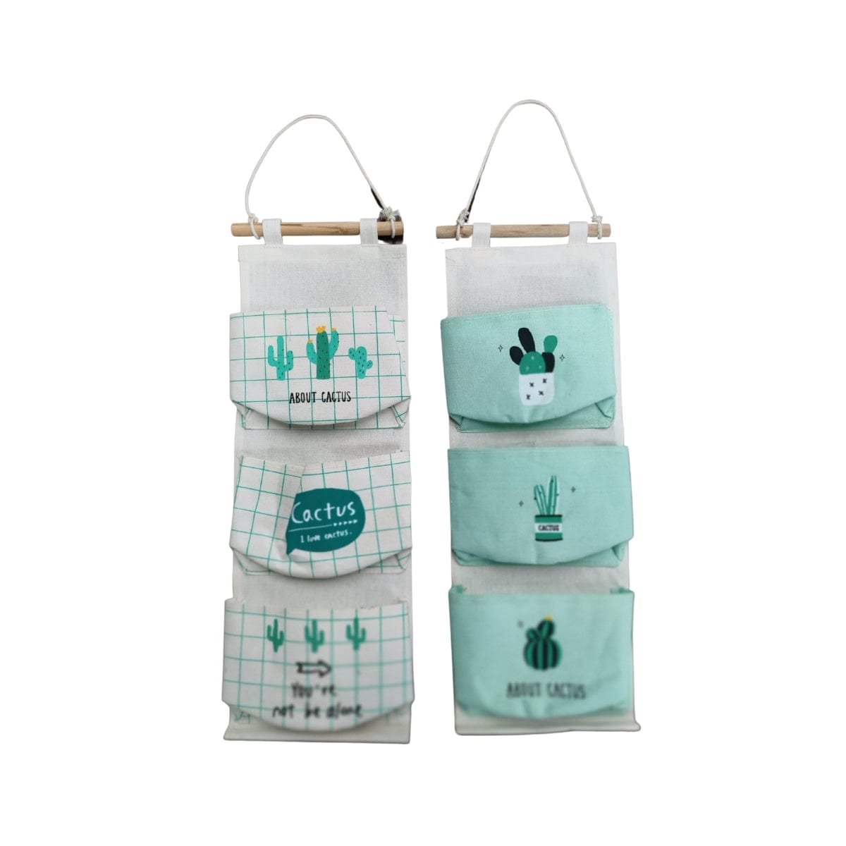 Portatutto da appendere tessuto cactus 3 tasche Vacchetti (2564239)