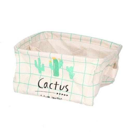 Portatutto tessuto cactus 4 scomparti quadro Panna Millstore.it (2564243)