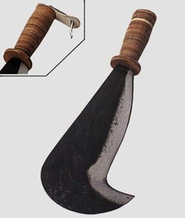 Roncola Maremma con manico cuoio - senza gancio - 41 cm MillStore (2497843)