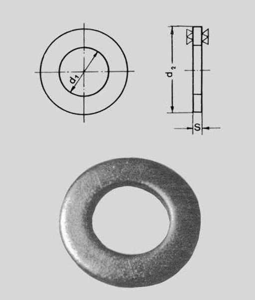 Rondella piana Grembialina ferro zincato - 10 x 30 mm - Pz.400 MillStore (2497849)