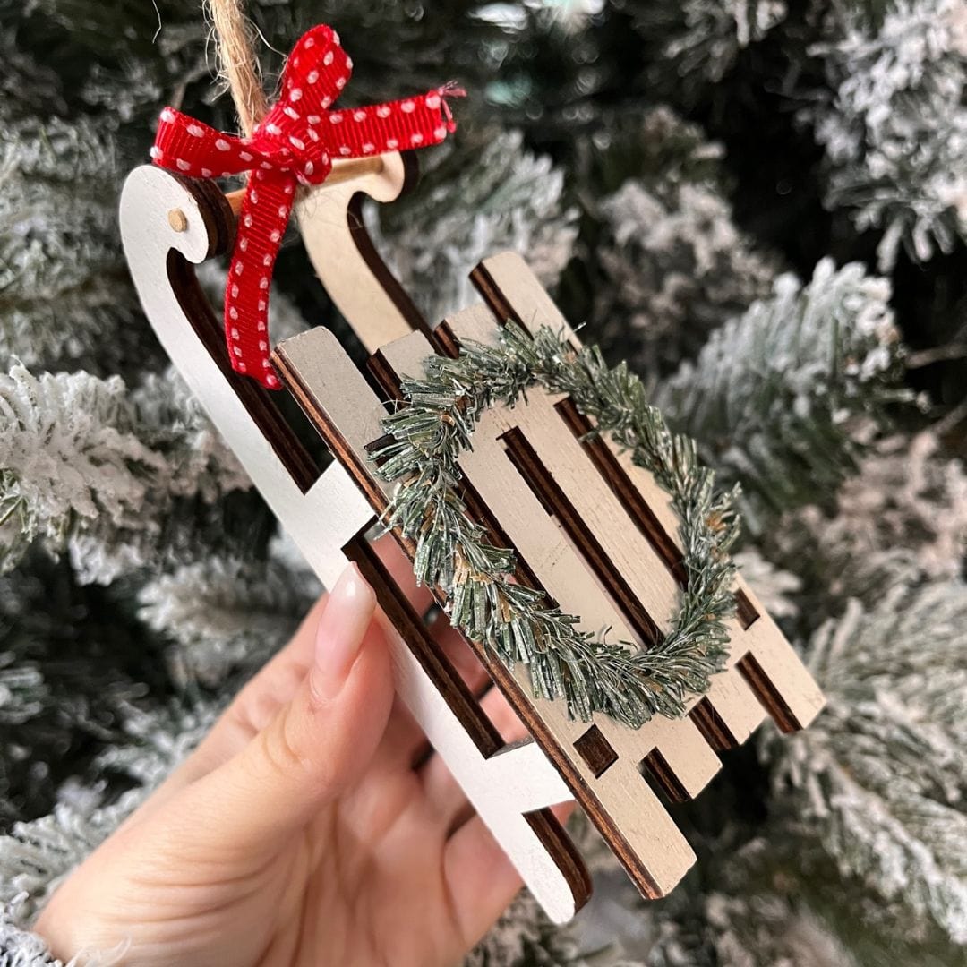 Slitta Hilla di Natale - decorazione da appendere Bianco Boltze (2498485)