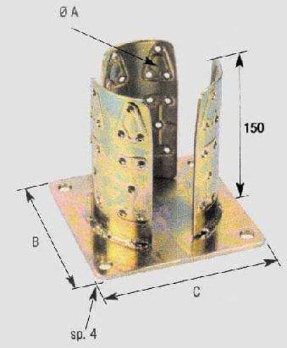 Supporto pilast.tond.avv.922-d120tr Aldeghi Luigi (2498836)