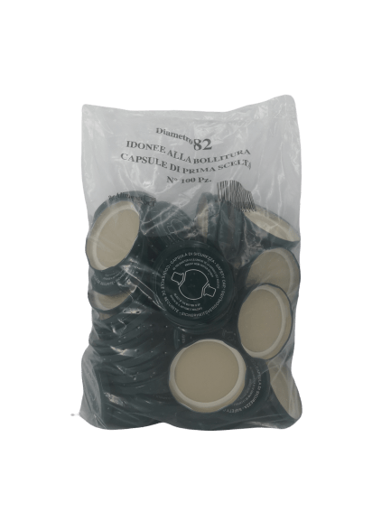 Tappo Capsula Twist-Off con flip per Barattoli 100 Pz. / ø int 82 mm MillStore (2499007)