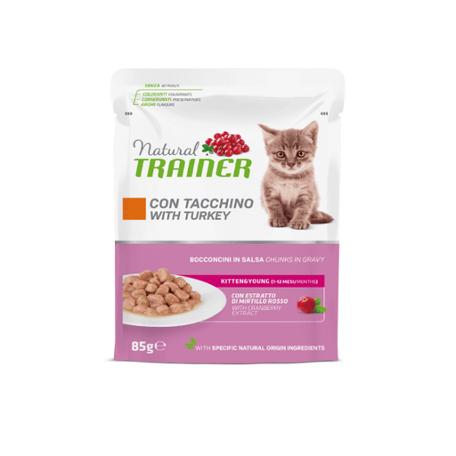 Trainer Natural Kitten & Young Tacchino - 1 bustina 85 gr Natural Trainer (2499180)