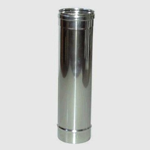 Tubo Diritto Inox AISI 316 per Stufe - Altezza 50 cm - Diametro 8 cm - Con guarnizione MillStore (2499319)