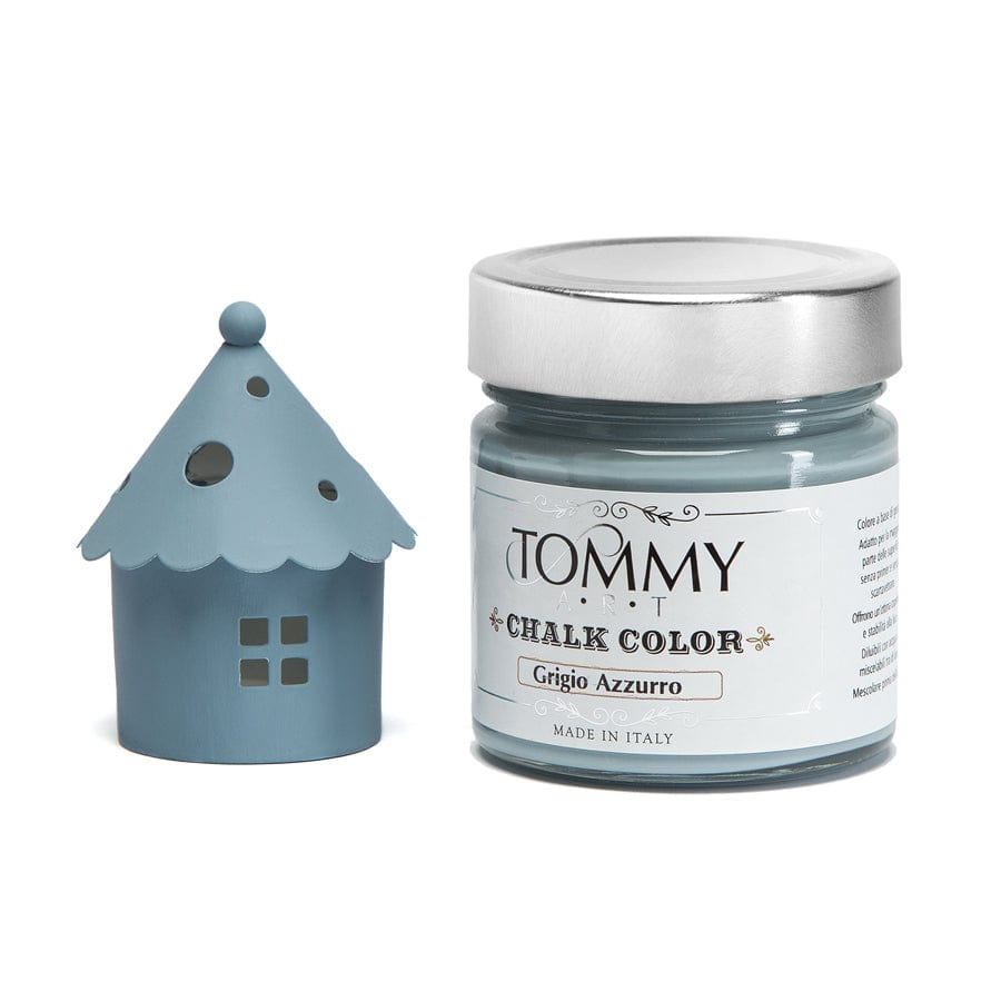 Vernice Shabby Chic a gesso senza primer Chalk Paint - Tommy Art Grigio Azzurro / Ml. 200 Tommy Art