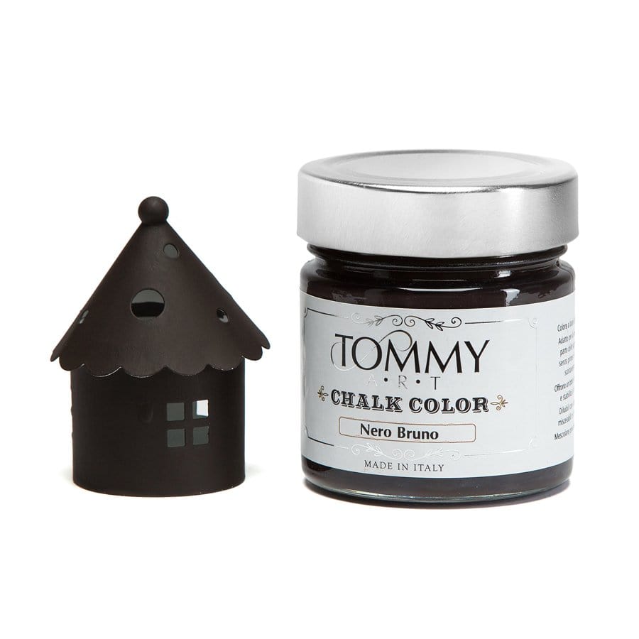 Vernice Shabby Chic Chalk Paint - Tommy Art Nero Bruno / Ml. 200 Tommy Art