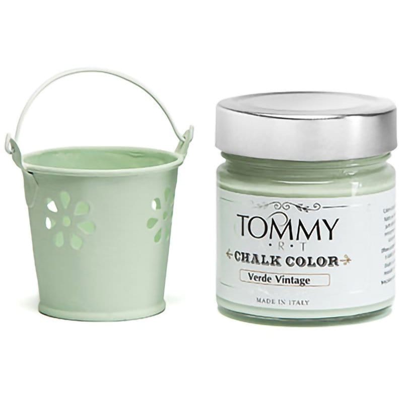 Vernice Shabby Chic Chalk Paint - Tommy Art Verde Vintage / Ml. 200 Tommy Art