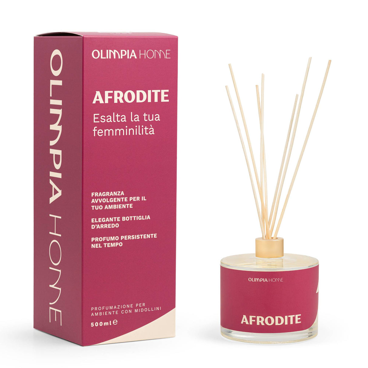 Diffuseur de parfum d'ambiance + mèches Aphrodite - 115 ml - Olimpiahome